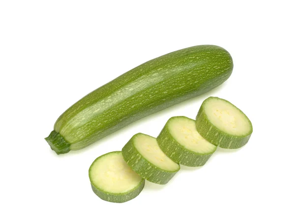 Kürbis, Gemüsemark, Zucchini isoliert auf weißem Hintergrund — Stockfoto