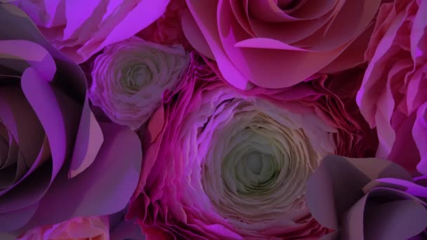 Große dekorative Blumen — Stockvideo