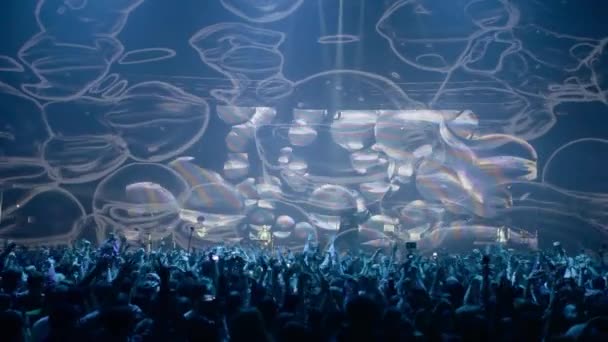 Laser Show su un concerto su larga scala — Video Stock