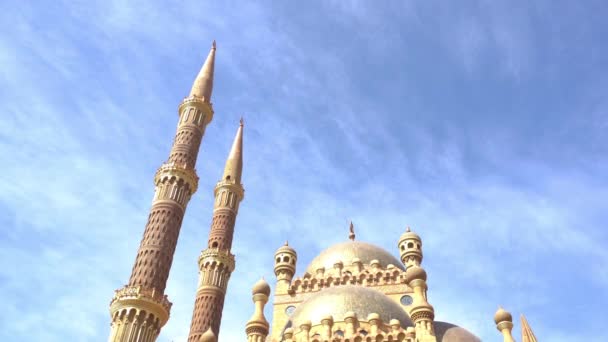 Vue sur une mosquée de la ville Egypte — Video
