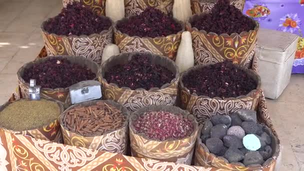 Spices Are Sold in the Market — Stock Video