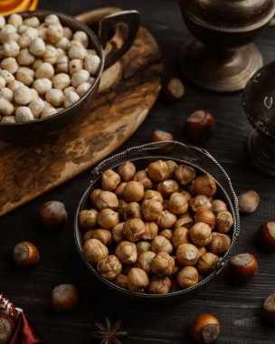 Fındık kabuğunun üst görüntüsü