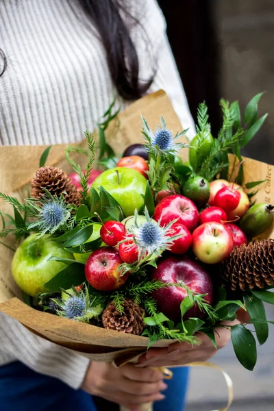 Fruit bouquet with various mixed fruits — Stock Photo, Image