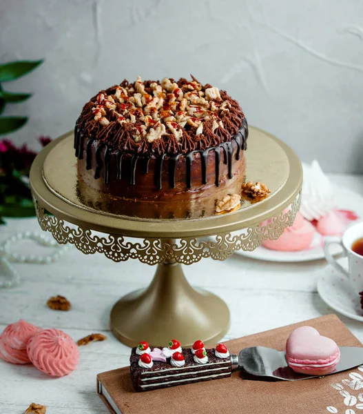 Chocolade cake on the table _ — Stock fotografie