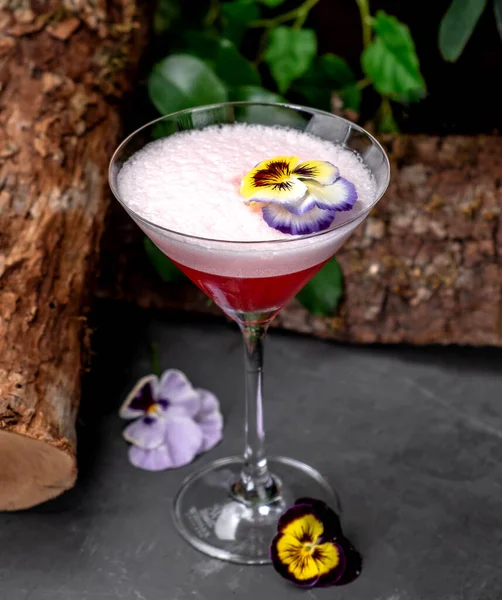 Cocktail Fragole Sul Tavolo — Foto Stock