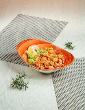 Limonlu kızarmış dushbara.