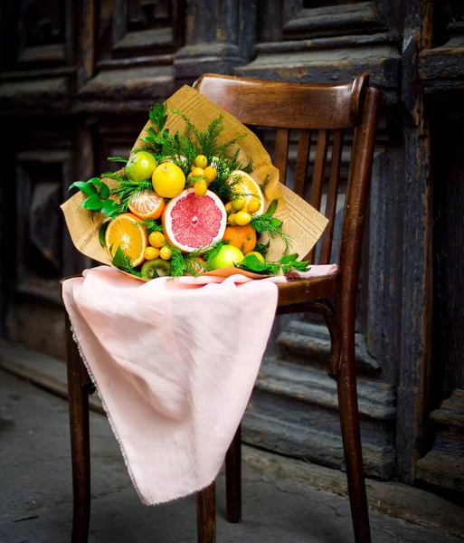 fruit bouquet with various fruits