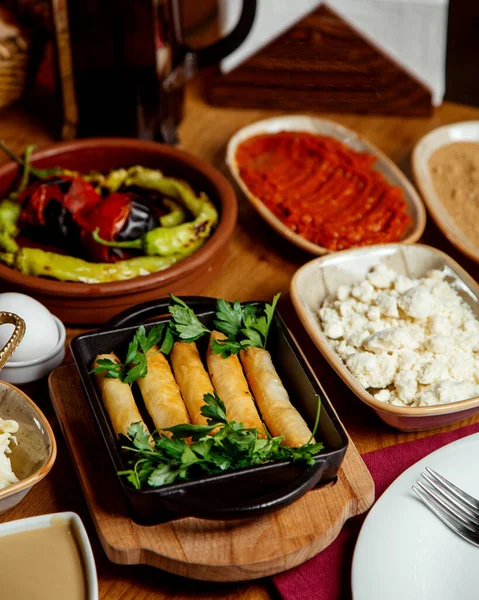 Meat Served Table — Stock Photo, Image