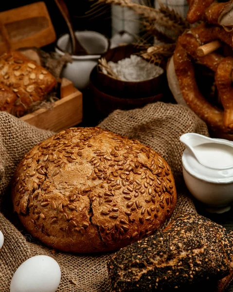 Une Table Pleine Différentes Boulangeries — Photo