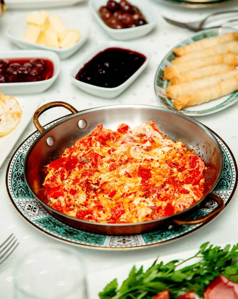 Tomaten Gericht Zum Türkischen Frühstück — Stockfoto