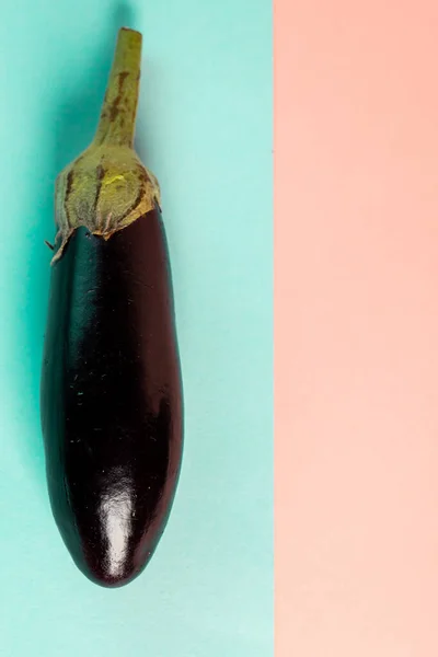 Fresh Eggplant Blue Table — Stock Photo, Image