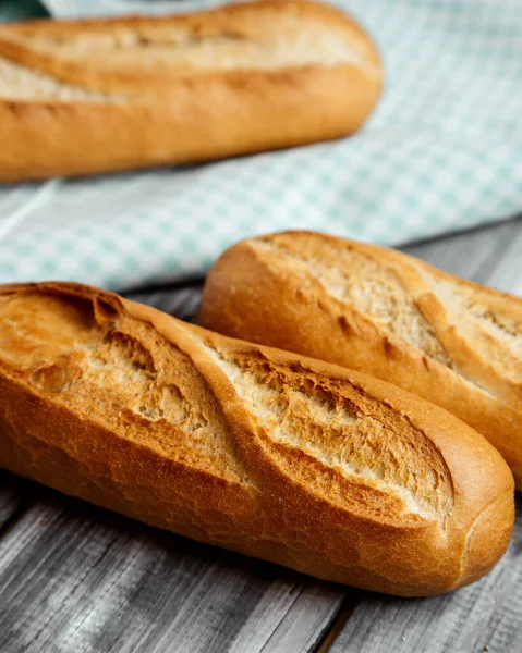 Side View Baton Bread Crunchy Crust — Stock Photo, Image