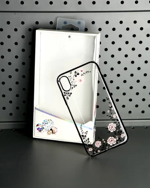 Transparent Holster Flowers Iphone — Stock Photo, Image