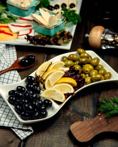 Olives Set Table Stock Image
