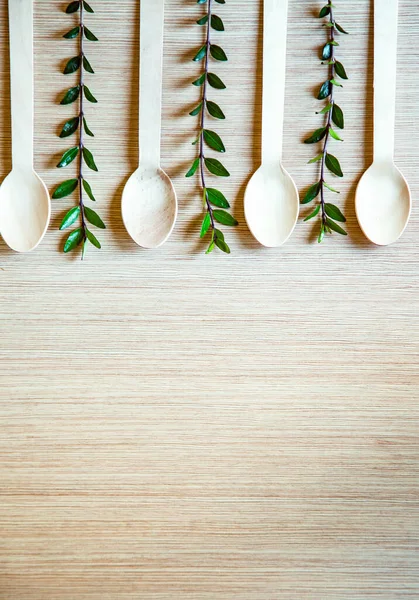 eco-friendly, disposable food items made of light wood