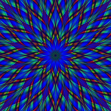 Vitray çiçek mandala