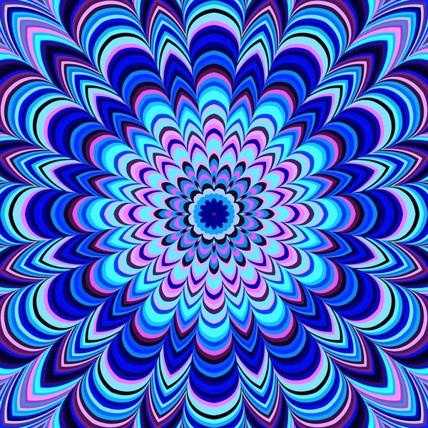 Neon mavi geometrik mandala, raster