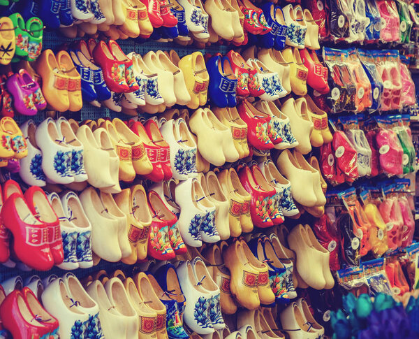 Dutch traditional wooden shoes.