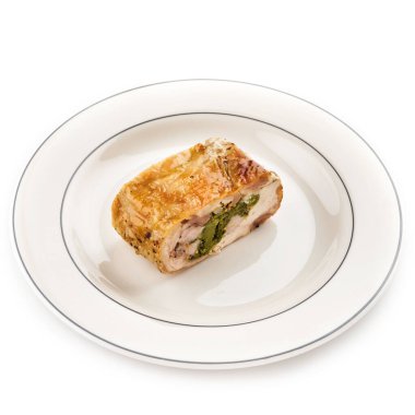 Tavuk sürüsü. Otlarla doldurulmuş tavuk göğsü.