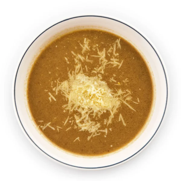 Sup Jamur Dengan Keju Sup Krim Vegetarian Dengan Jamur Dan — Stok Foto