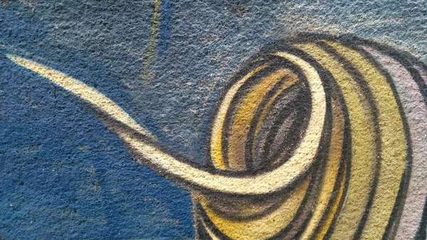 Abstrakte, kreative bunte Graffiti an der Wand — Stockfoto