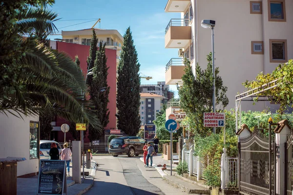 Straat Oude Stad Budva Montenegro Reis Reis Reis Recreatie Zomer — Stockfoto