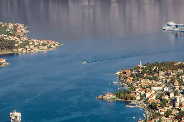 Kotor Bay Montenegro Viagem Viagem Primavera Verão Natureza Mar Montanhas — Fotografia de Stock