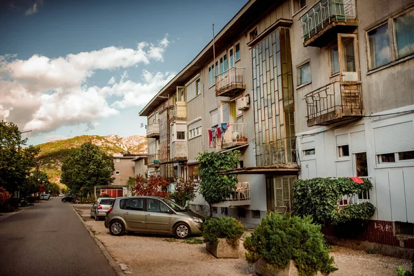 Street Lovcen Cetinje Montenegro Rekreation Resa Vår Sommar Natur Kullar — Stockfoto