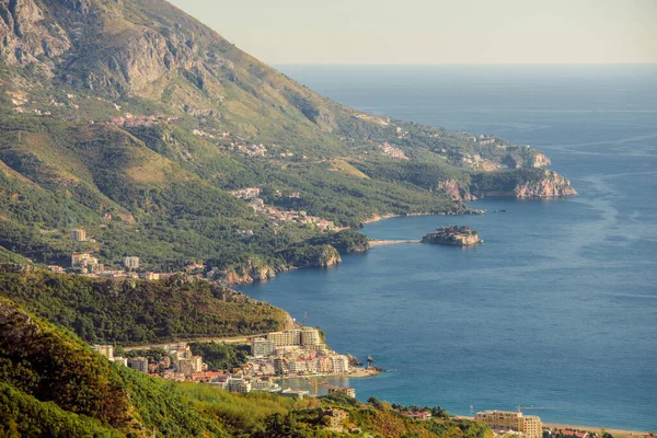 Isle Sveti Stefan Montenegro Recreatie Reis Reizen Lente Zomer Natuur — Stockfoto