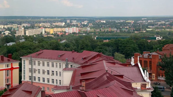 Kursk Panorama Miasta Dach Domu Lato Widok Powietrza Nowoczesne Miasto — Zdjęcie stockowe