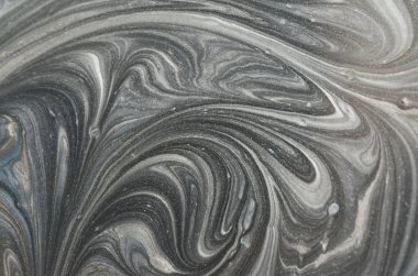 siyah ve beyaz boya, closeup karışımı