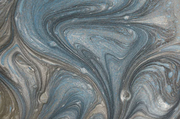 Marbled Blue Green Abstract Background Liquid Marble Pattern — Stock Photo, Image