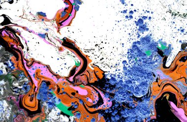 Renkli sıvı doku. El yapımı mermer arka plan. Mürekkep mermer soyut desen