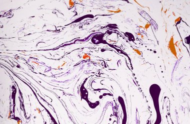 Elle çizilmiş çizim tekniği Ebru.