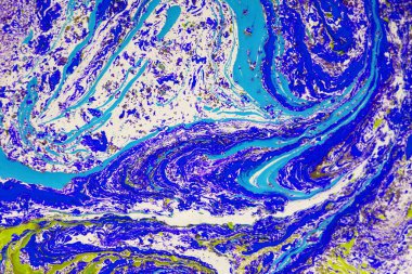 Mermer mavi ve yeşil arka plan. Sıvı mermer desen.