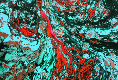 Mermer mavi ve yeşil arka plan. Sıvı mermer desen.