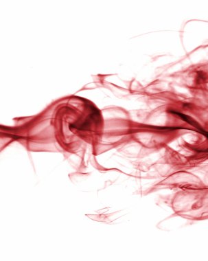 Beyaz arka plan üzerinde izole soyut duman. Tasarım