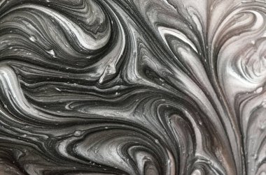 Mavi ve altın sıvı doku. Suluboya elle çizilmiş Ebru illüstrasyon. Mürekkep mermer arka plan.