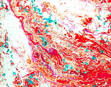 Mermer akrilik arka plan. Doğa yeşil ve mavi sanat doku Ebru. Altın glitter.