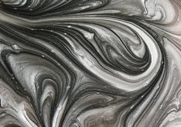 Mavi ve altın sıvı doku. Suluboya elle çizilmiş Ebru illüstrasyon. Mürekkep mermer arka plan.