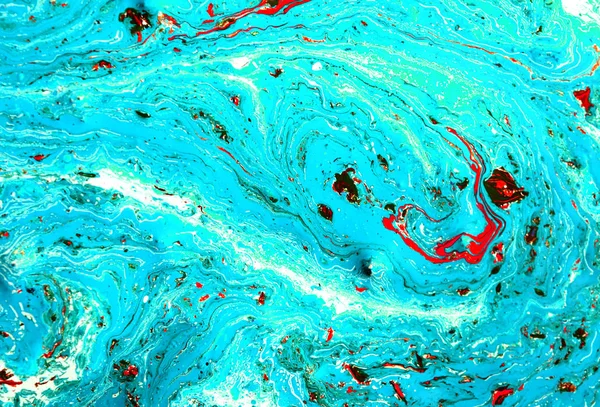 Abstrakt Blå Marmor Bakgrund Fläckar Färg Vattnet — Stockfoto