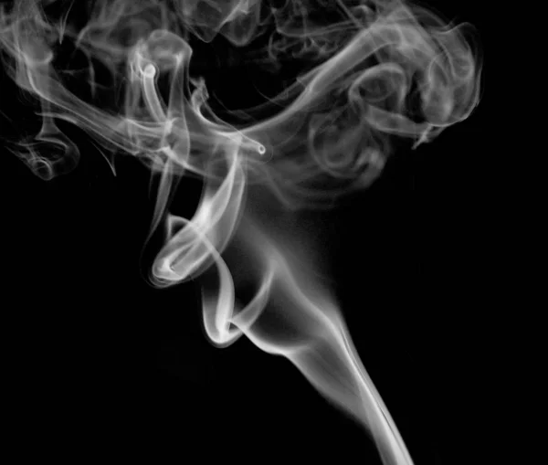 Fumaça Azul Abstrata Isolada Fundo Branco — Fotografia de Stock