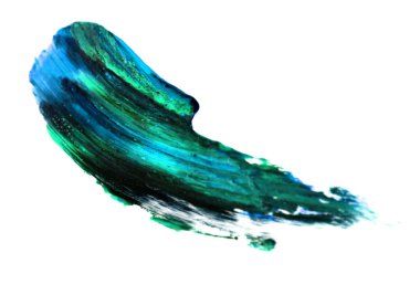 Beyaz kağıt üzerinde kırmızı fırça darbesi