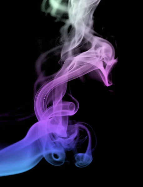 白い背景に煙の色 — ストック写真