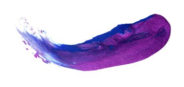 Beyaz kağıt üzerinde kırmızı fırça darbesi