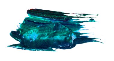 Beyaz kağıt üzerinde kırmızı fırça darbesi