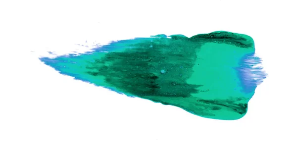 Brun Grunge Penseldrag Olja Färg Isolerad Vit — Stockfoto
