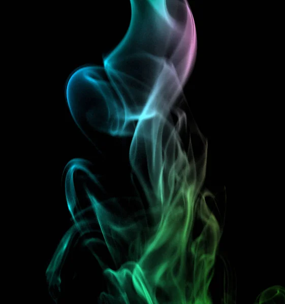 Staubige Farbe Rauch Isoliert Auf Weißem Hintergrund — Stockfoto
