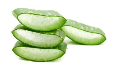Aloe Vera Beyaz Arkaplanda.