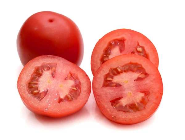 Frische Tomaten Mit Scheiben — Stockfoto